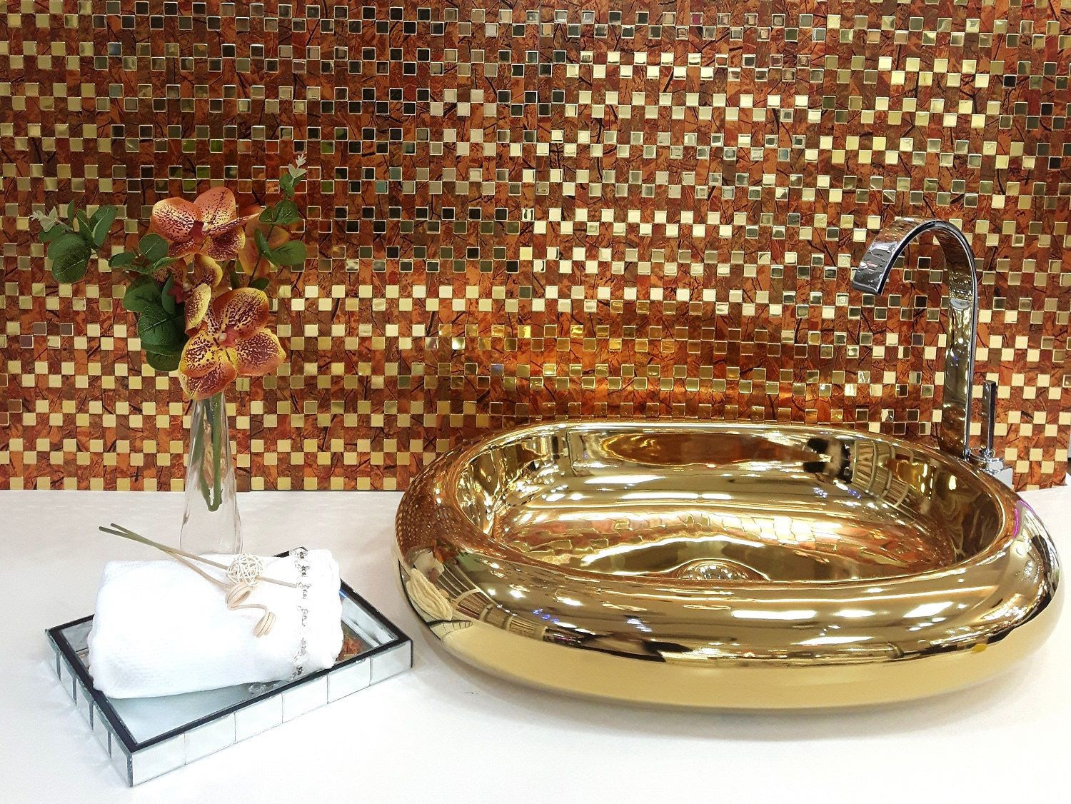 Cuba de Cerâmica Dourada (SET-C118862)