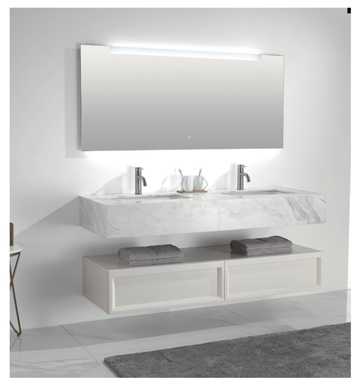 Kit Lavatório com Espelho em LED