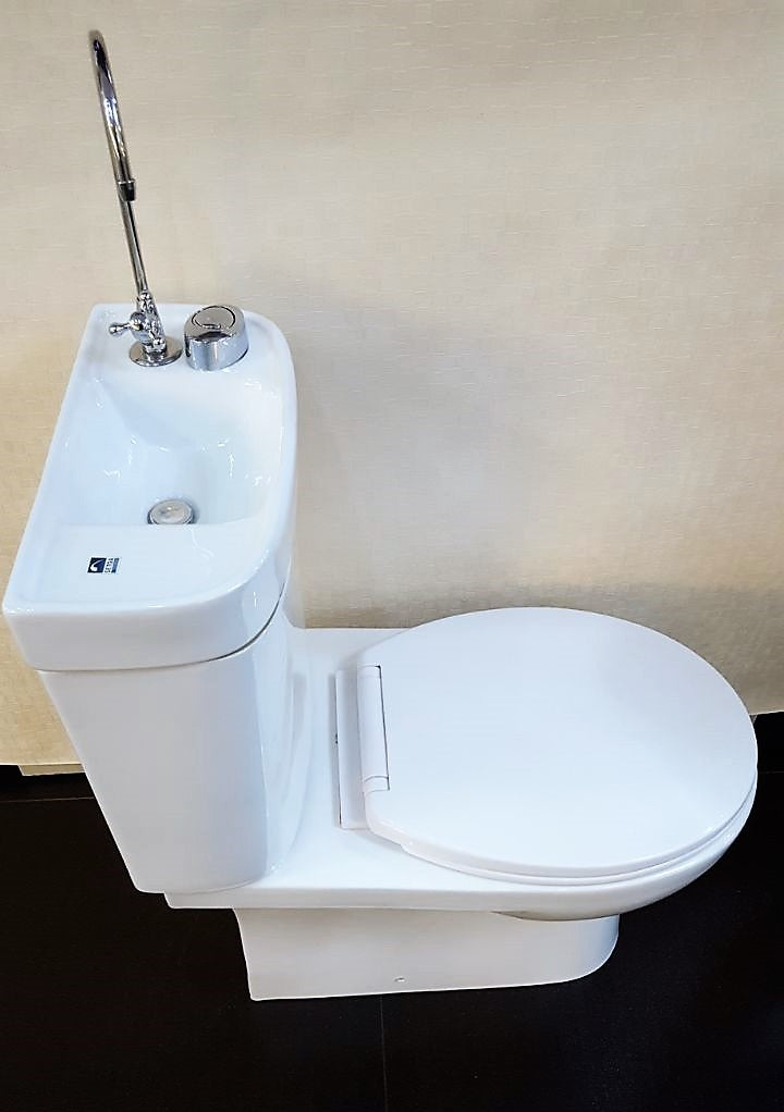 Vaso Sanitário caixa acoplada e lavatório integrado (SET-V112408)